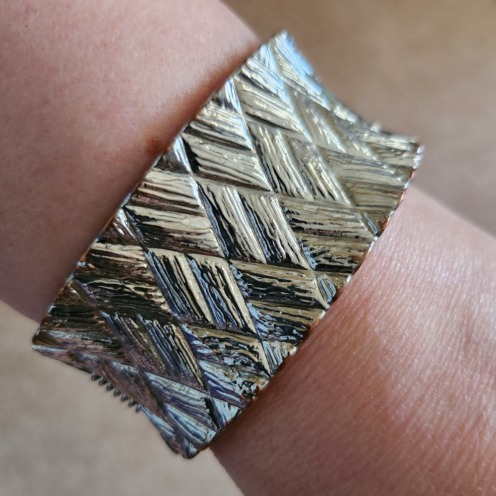 Silver Cuff Hinge Bracelet